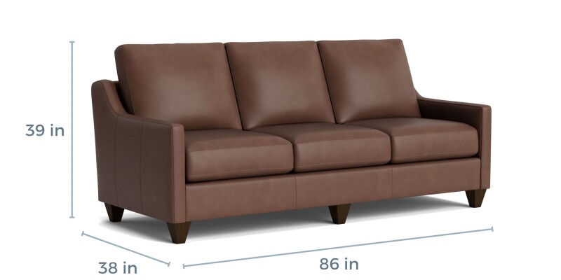 True Custom™ True Custom® Leather Slope Arm Sofa C90082SFL55