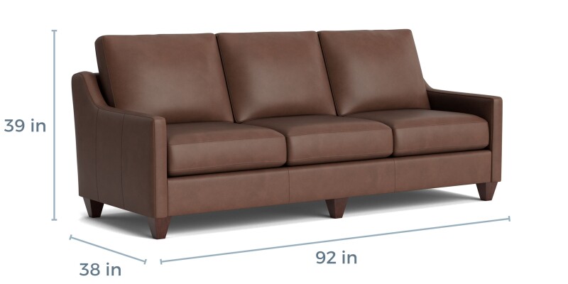 True Custom™ True Custom® Leather Slope Arm Sofa C90092SFL61