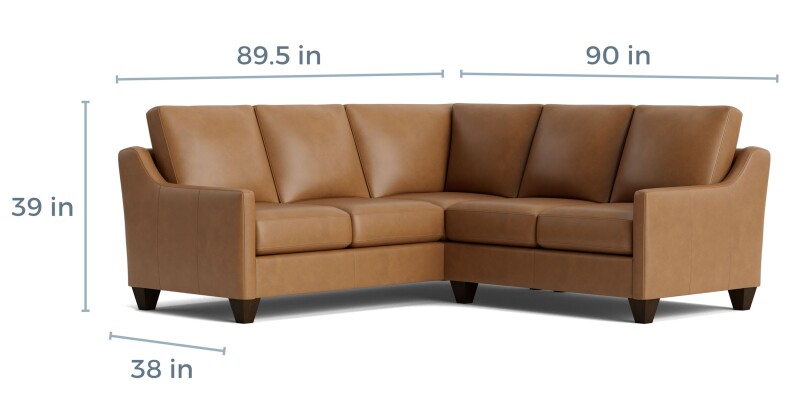 True Custom™ True Custom® Leather Slope Arm L-Shaped Sectional C900L4161SFLKIT55
