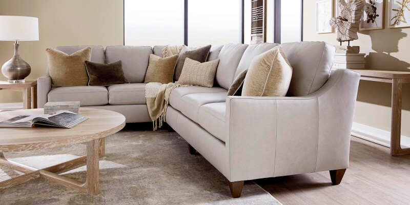 True Custom™ True Custom® Leather Slope Arm L-Shaped Sectional C900L6661SFLKIT52