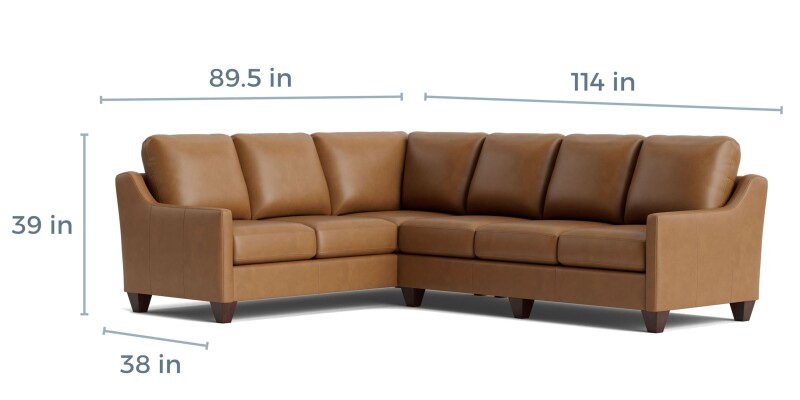 True Custom™ True Custom® Leather Slope Arm L-Shaped Sectional C900L6661SFLKIT54