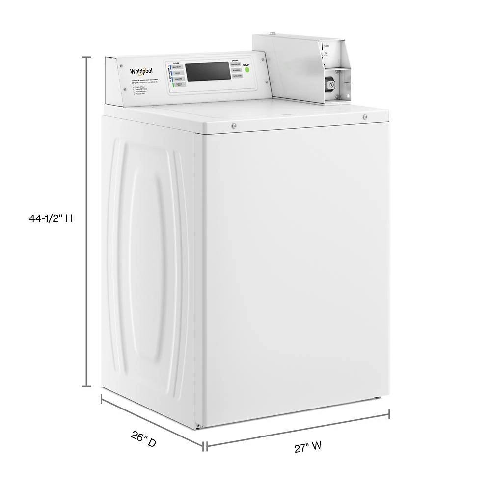 Commercial Top-Load Washer with Factory-Installed Coin Drop and Coin Box view 23