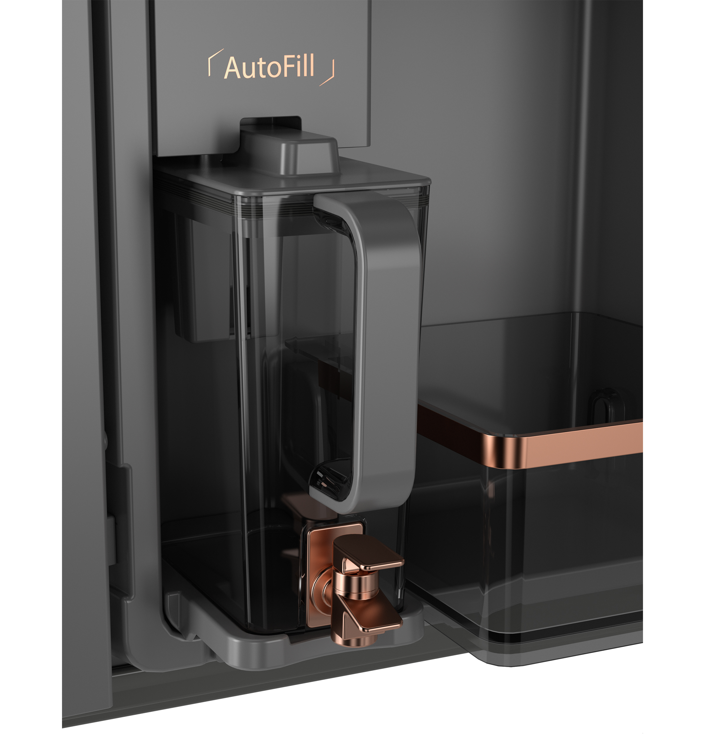 CAFÉ™ ENERGY STAR® 28.3 Cu. Ft. Smart Quad-Door Refrigerator in Platinum Glass with Dual-Dispense AutoFill Pitcher view 15