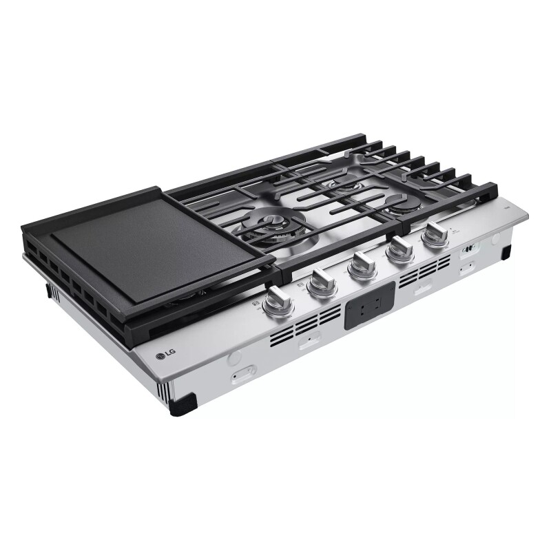 36” Smart Gas Cooktop with UltraHeat™ 22K BTU Dual Burner and LED Knobs view 3