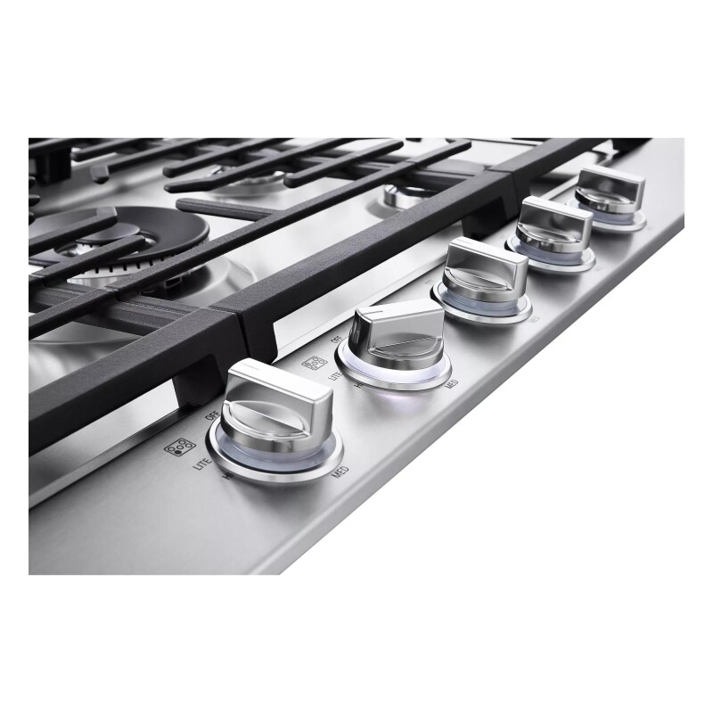 36” Smart Gas Cooktop with UltraHeat™ 22K BTU Dual Burner and LED Knobs view 5