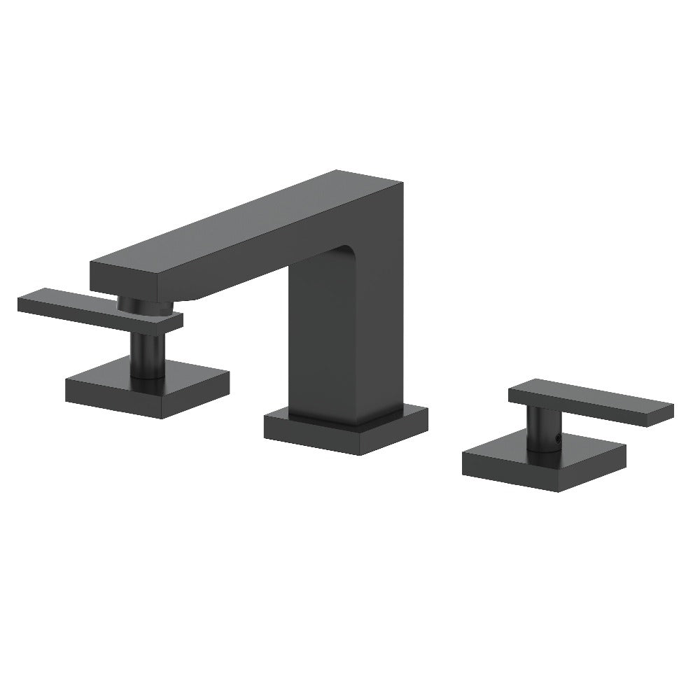 Autograph Edition Crystal Bay Widespread Bath Faucet In Matte Black CBYBFMB