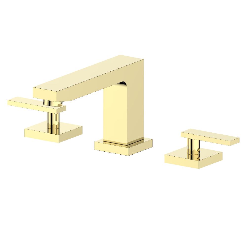 Autograph Edition Crystal Bay Widespread Bath Faucet In Polished Gold CBYBFPG