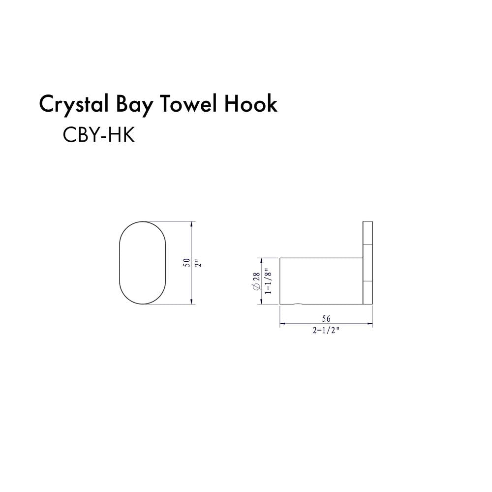 Autograph Edition Crystal Bay Towel Hook In Matte Black CBYHKMB