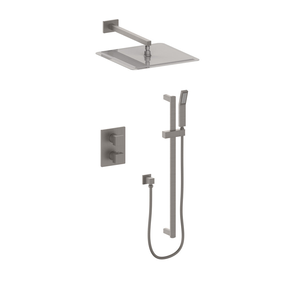 ZLINE ZLINE Crystal Bay Thermostatic Shower System in Brushed Nickel (CBY-SHS-T2-BN) Brushed Nickel CBYSHST2BN Picture 1