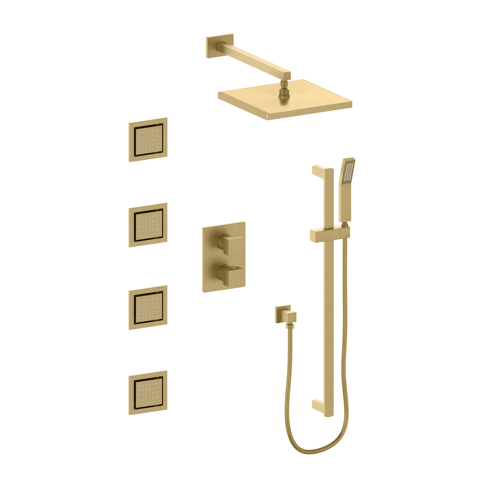 Autograph Edition Crystal Bay Thermostatic Shower System with Body Jets CBYSHST3CB