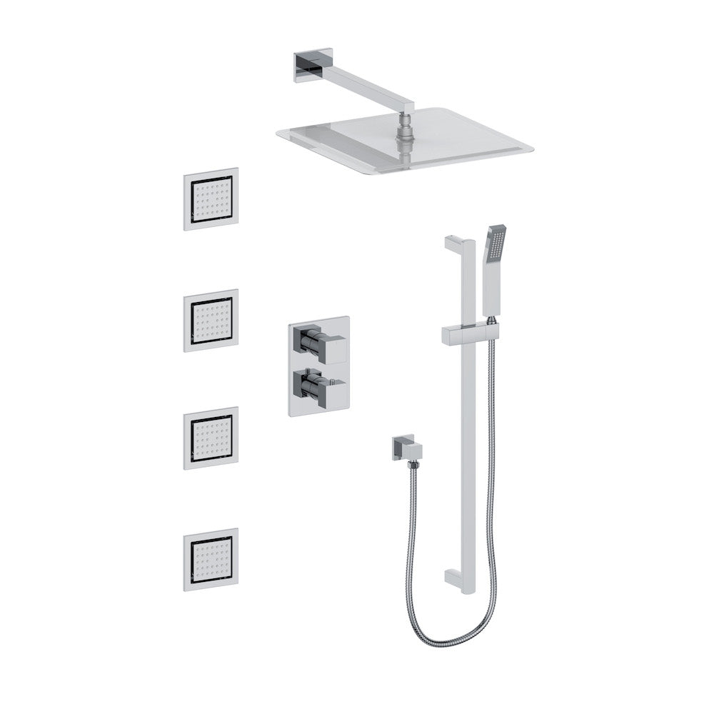Crystal Bay Thermostatic Shower System with Body Jets CBYSHST3CH