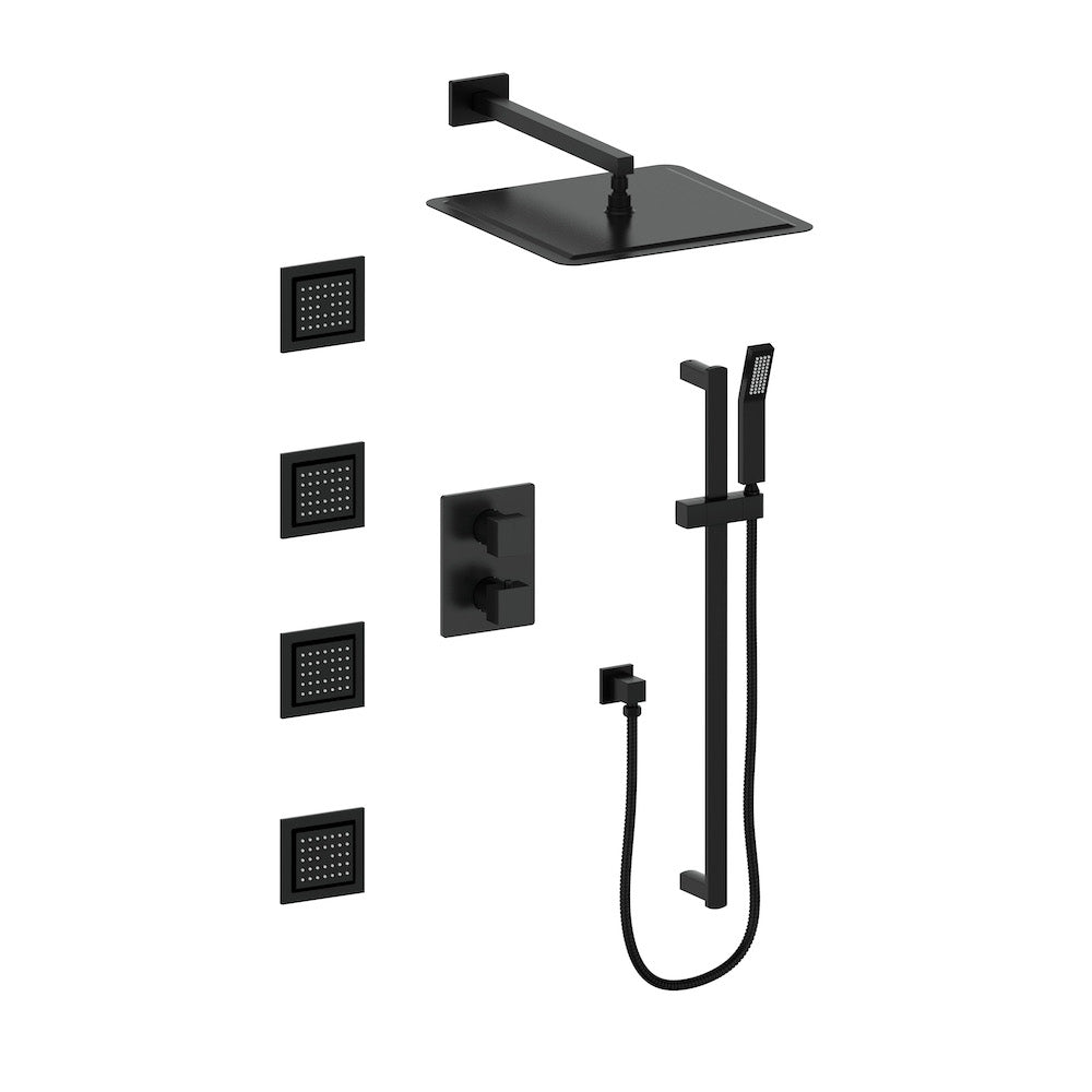 Autograph Edition Crystal Bay Thermostatic Shower System with Body Jets CBYSHST3MB