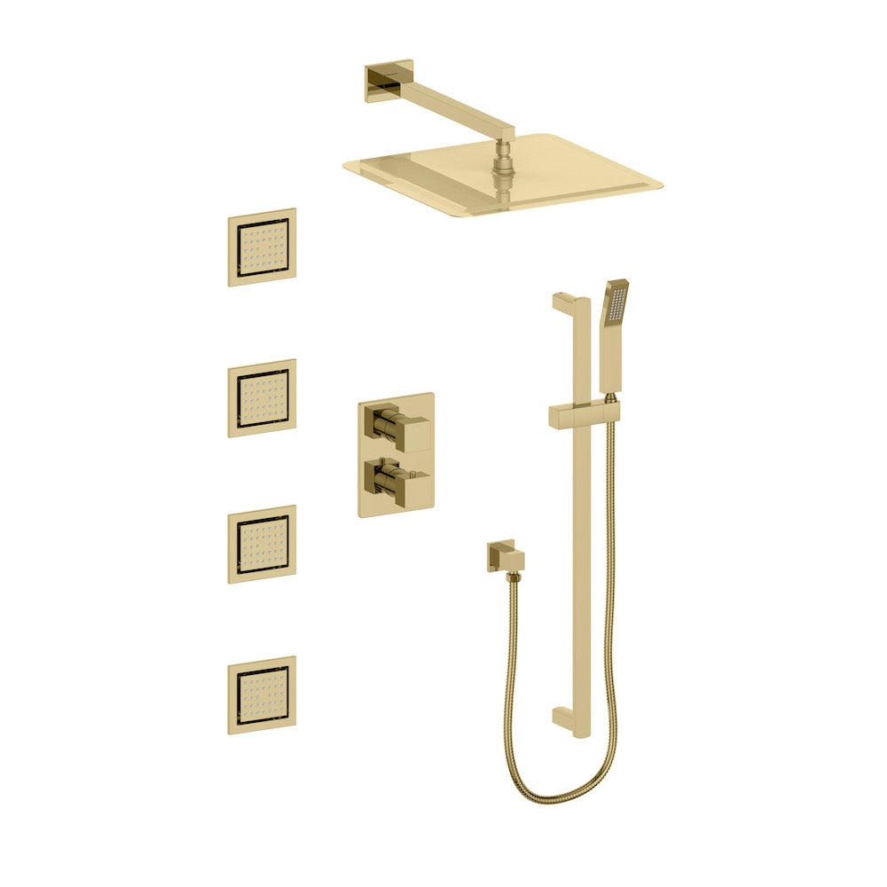 Autograph Edition Crystal Bay Thermostatic Shower System with Body Jets CBYSHST3PG