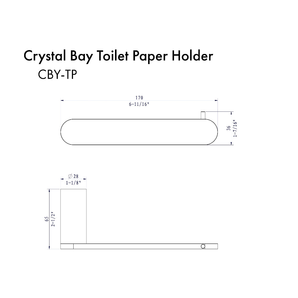 Crystal Bay Toilet Paper Holder CBYTPMB