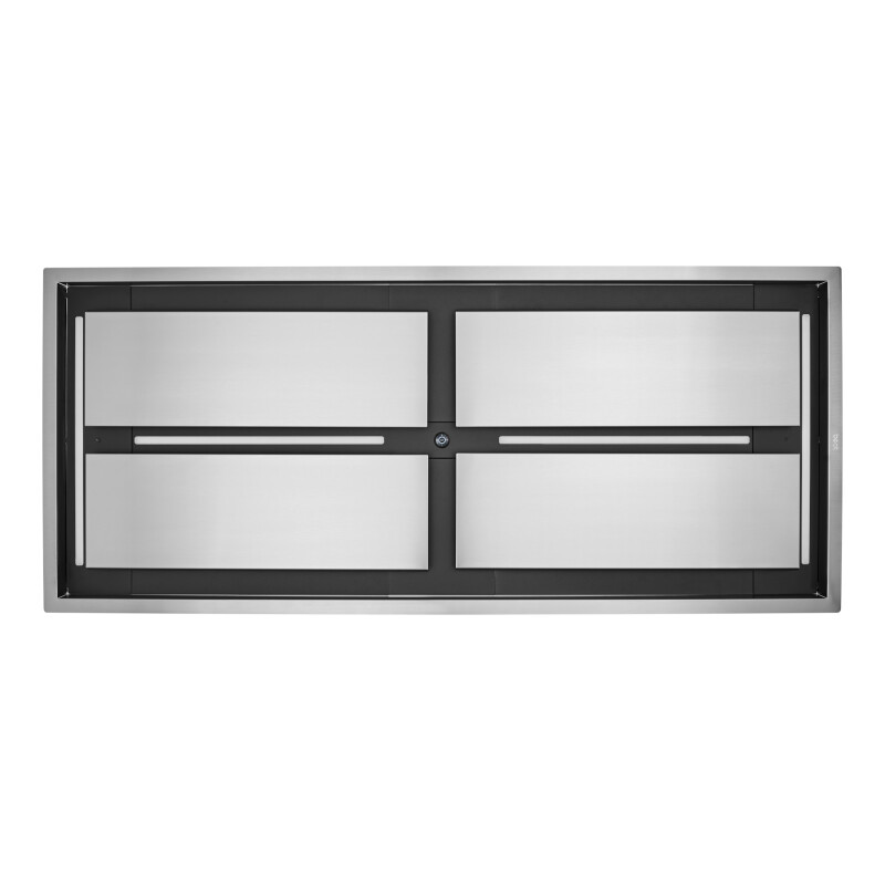 63-inch Brushed Ceiling Mounted Range Hood with LED Light Internal 800 Max Blower CFM CC34-63 Series CC34IQ63SB