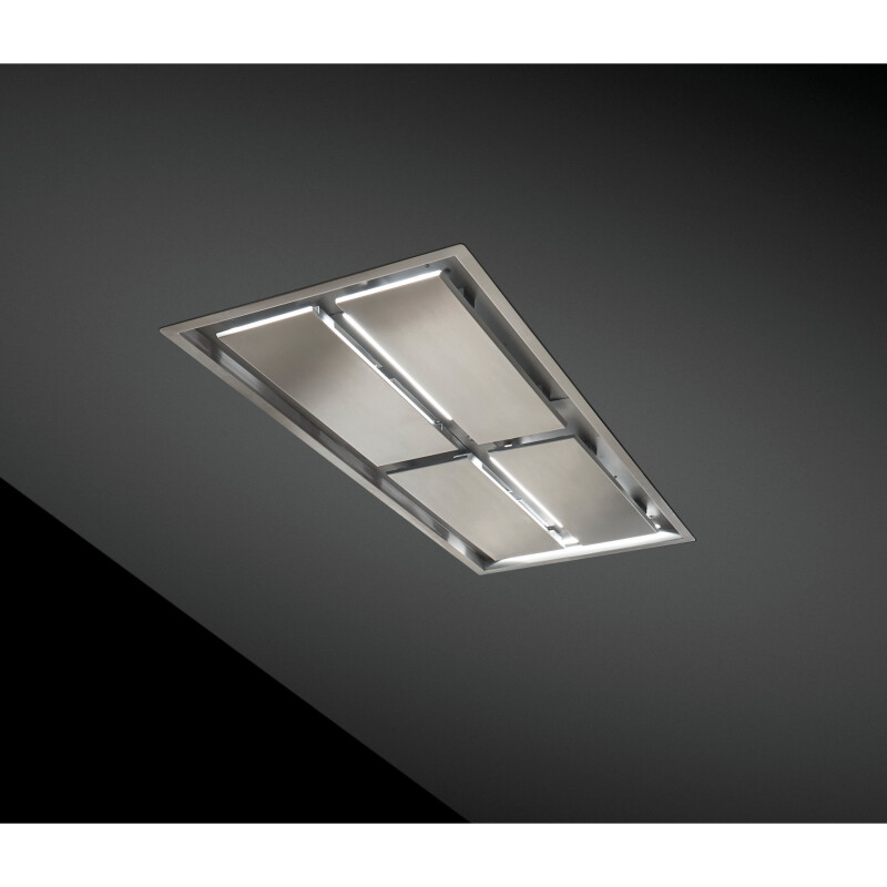63-inch Brushed Ceiling Mounted Range Hood with LED Light Internal 1500 Max Blower CFM CC34-63 Series CC34IQT63SB