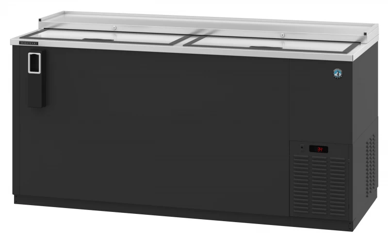 Refrigerator, Two Section Vinyl Back Bar Bottle Cooler, Slide Top DoorsTitle CC65