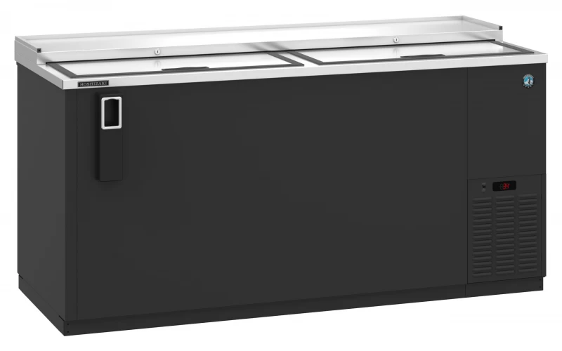 Refrigerator, Two Section Vinyl Back Bar Bottle Cooler, Slide Top DoorsTitle CC65