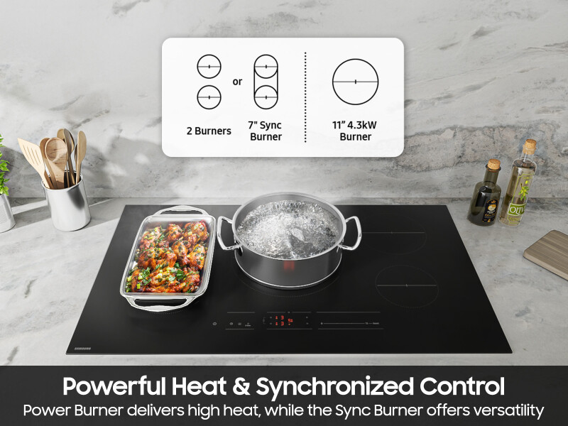Induction Cooktop Anti-Scratch Glass Cooktop | Wi-Fi Sync Burner CC70F36S2DAA