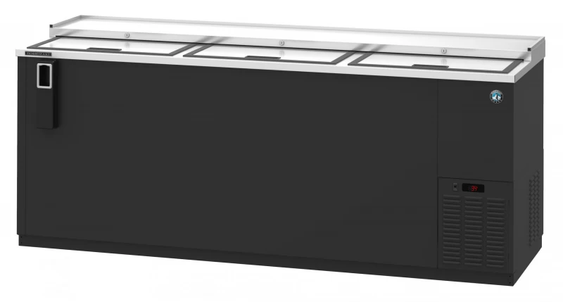 Refrigerator, Three Section Vinyl Back Bar Bottle Cooler, Slide Top DoorsTitle CC80