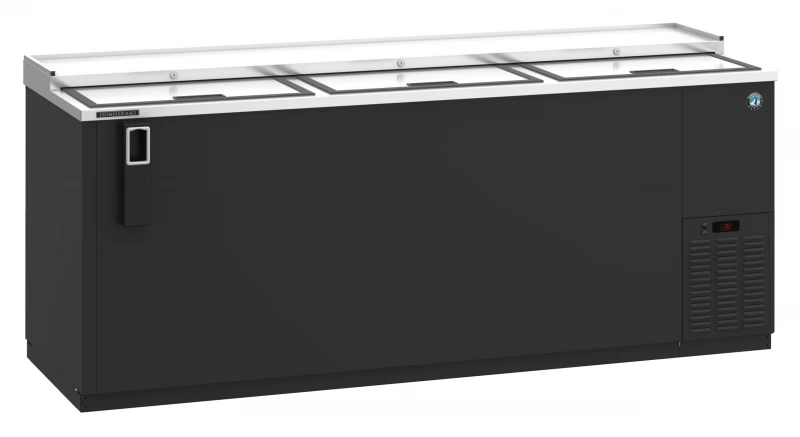 Refrigerator, Three Section Vinyl Back Bar Bottle Cooler, Slide Top DoorsTitle CC80