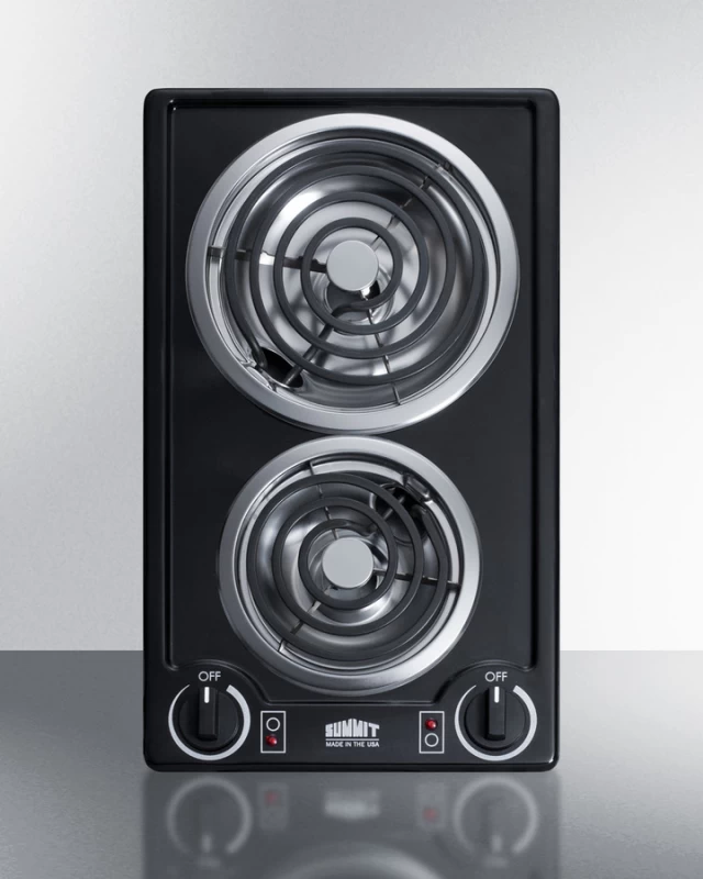 12" Wide 115V 2-Burner Coil Cooktop CCE212BL