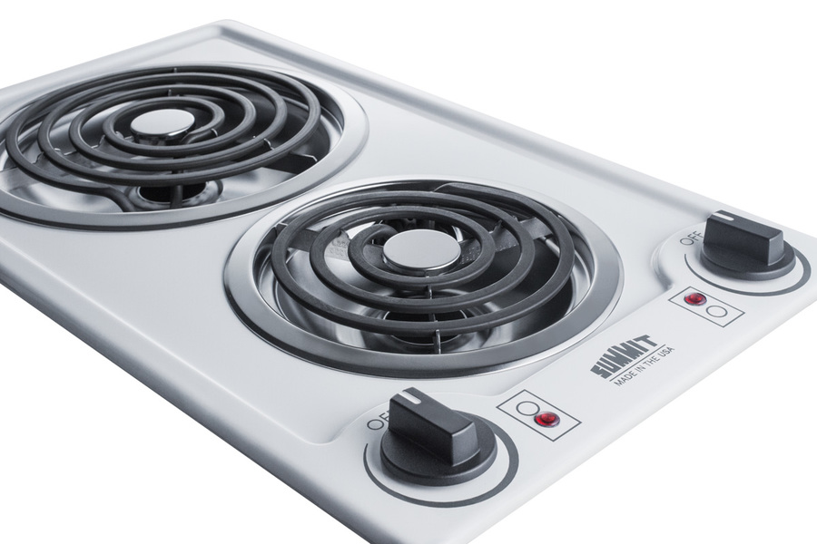 12" Wide 230V 2-Burner Coil Cooktop CCE225WH