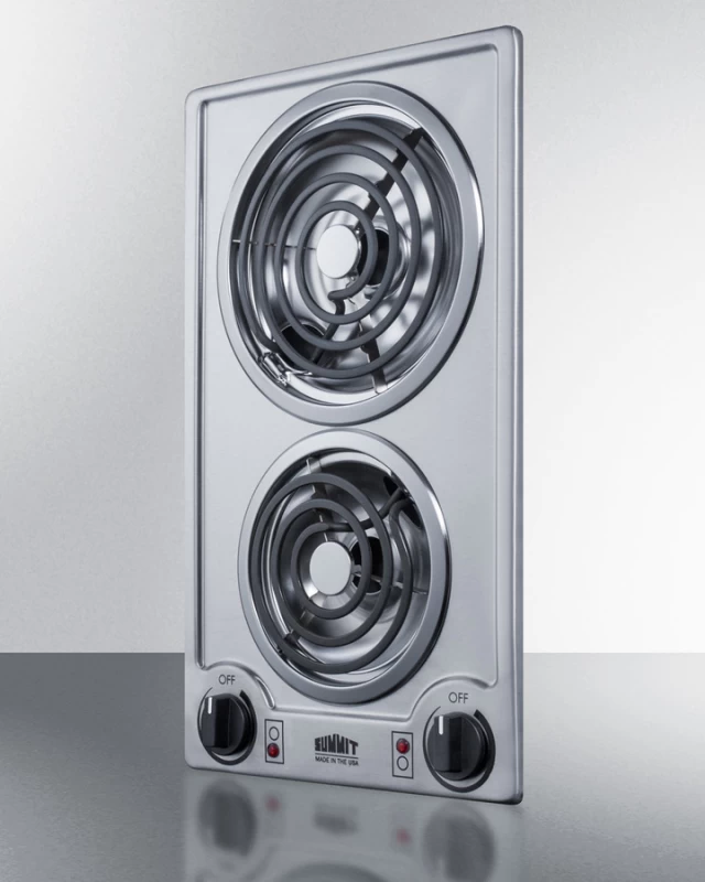 12" Wide 230V 2-Burner Coil Cooktop view 3