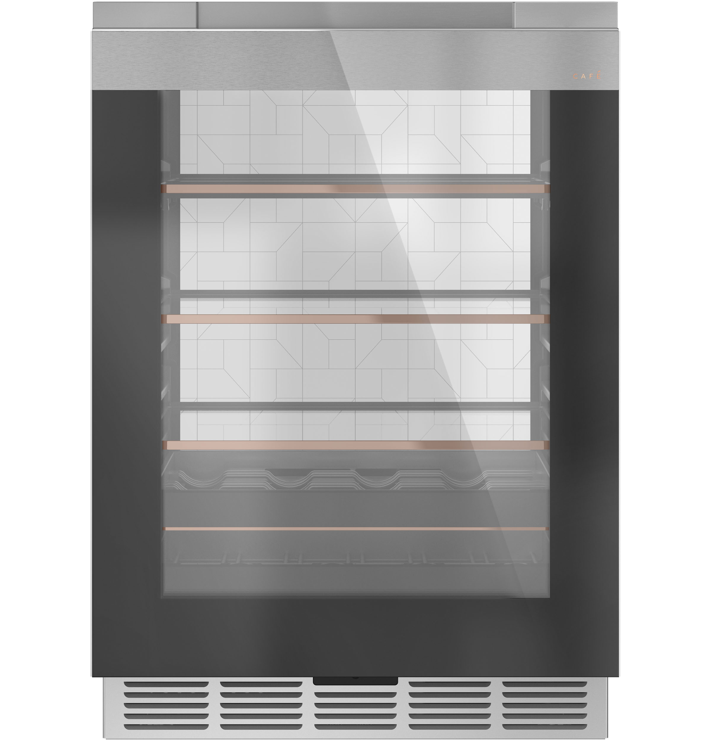 CAFÉ™ Beverage Center in Platinum Glass view 11
