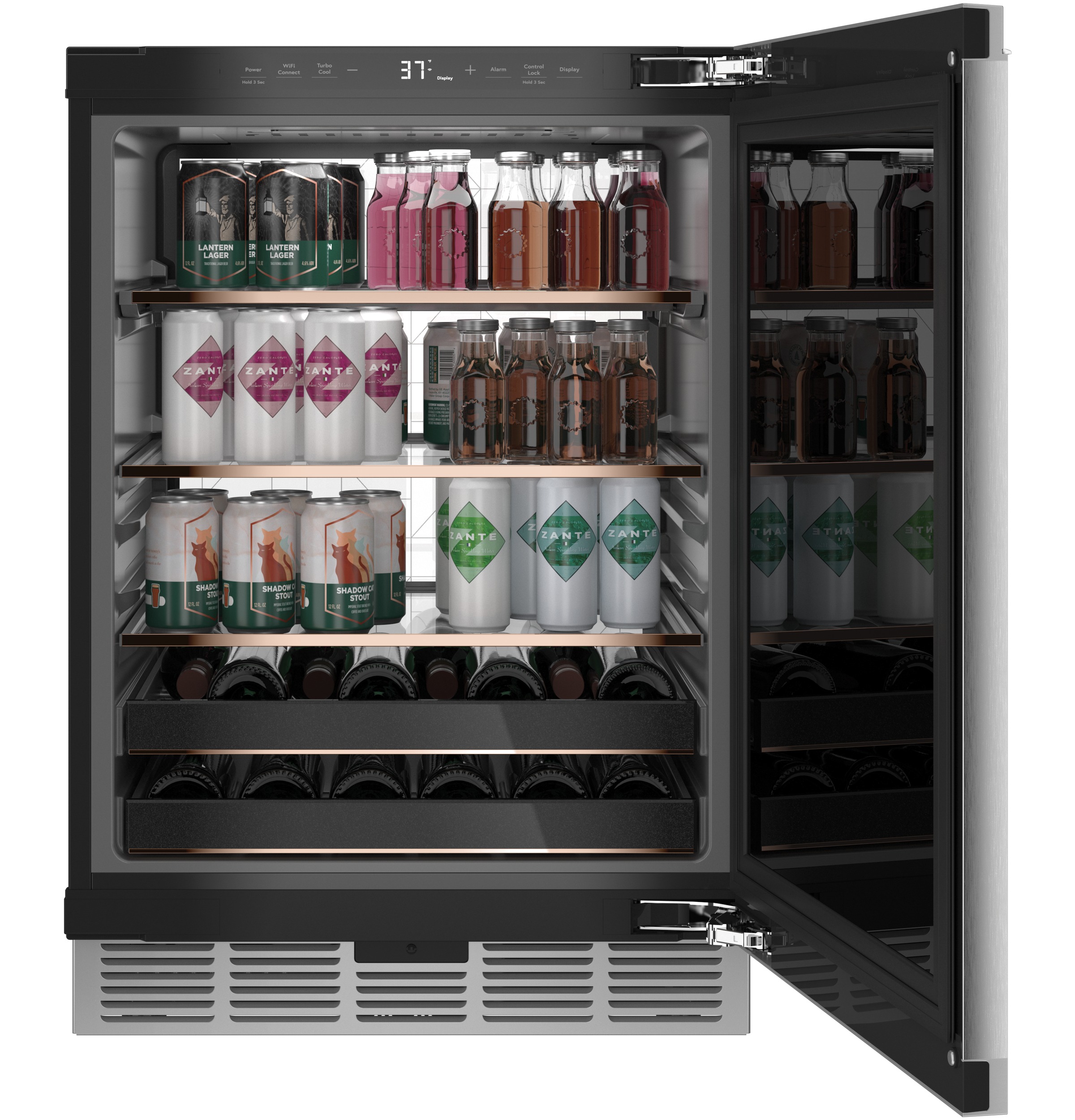 CAFÉ™ Beverage Center in Platinum Glass view 18