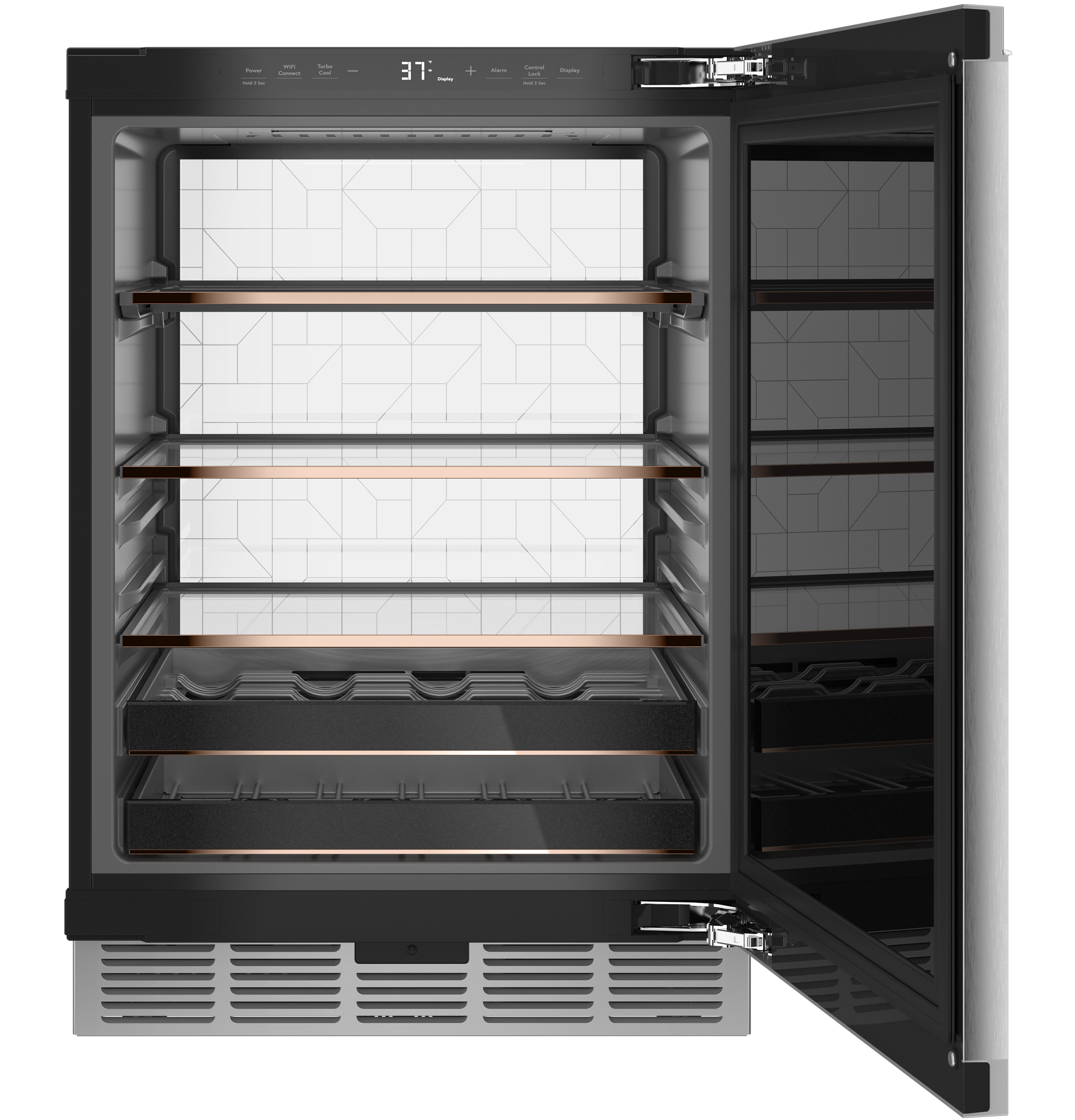 CAFÉ™ Beverage Center in Platinum Glass view 17