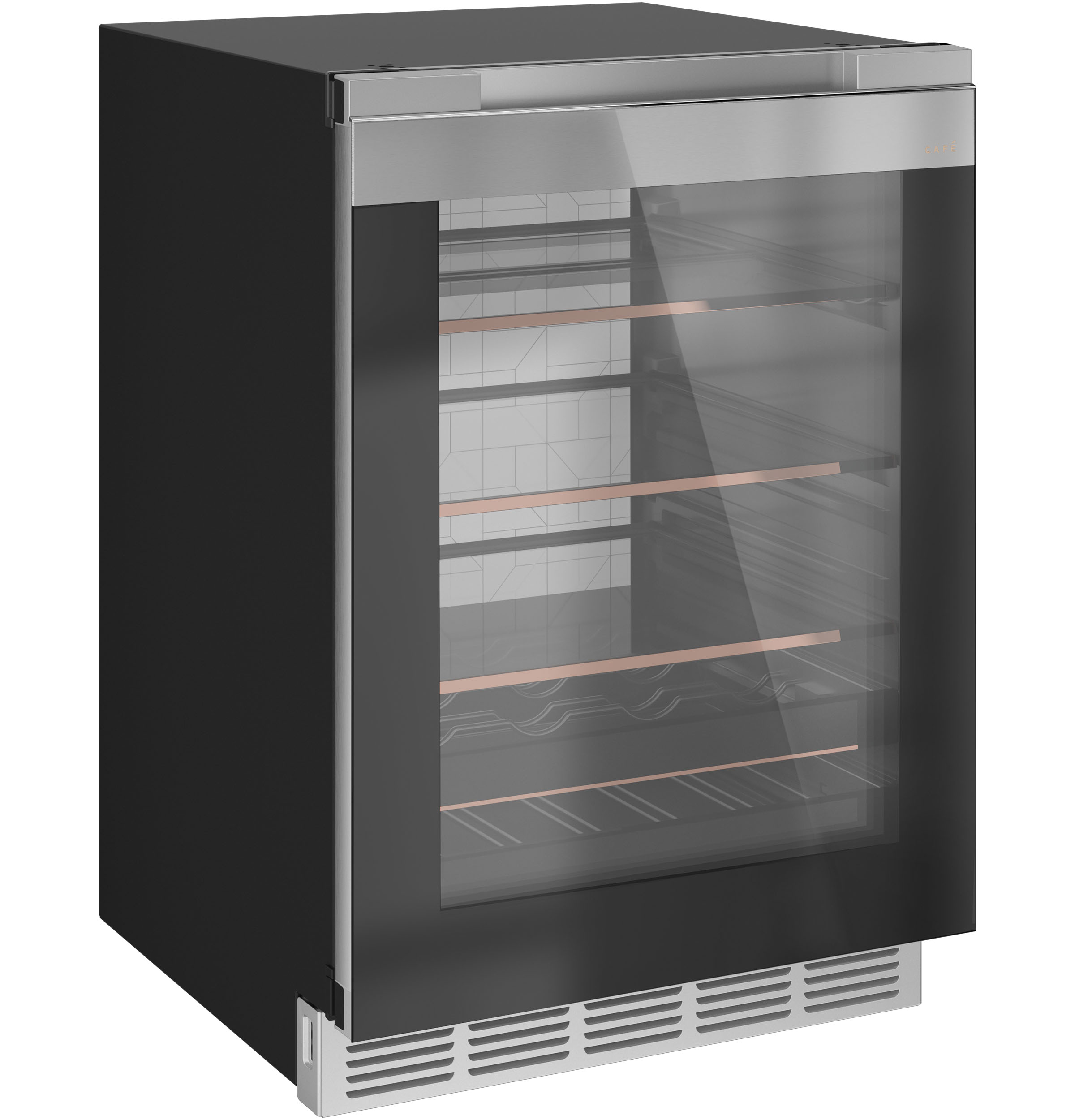 CAFÉ™ Beverage Center in Platinum Glass view 16