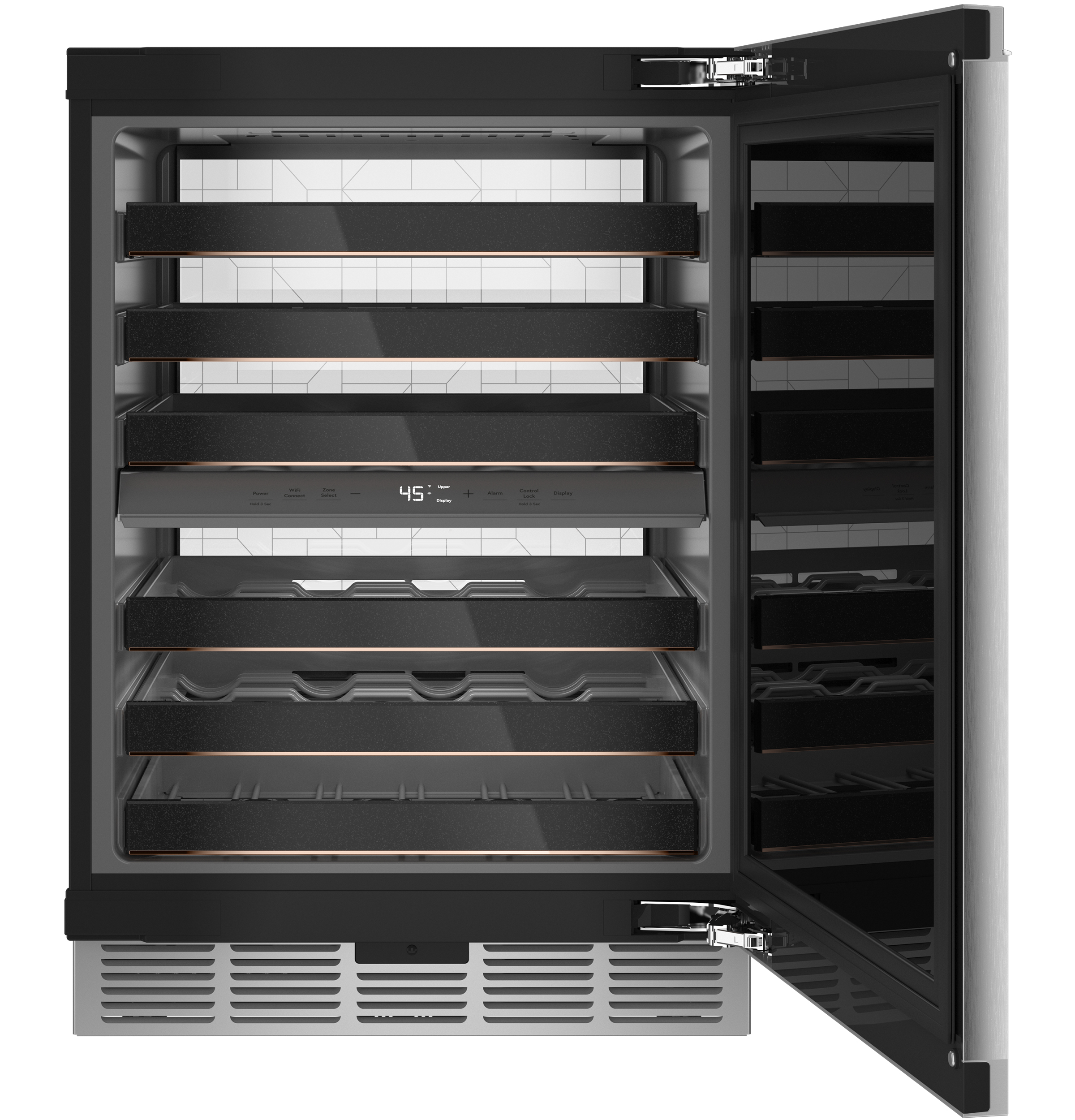 Wine Center in Platinum Glass CCR06DM2PS5
