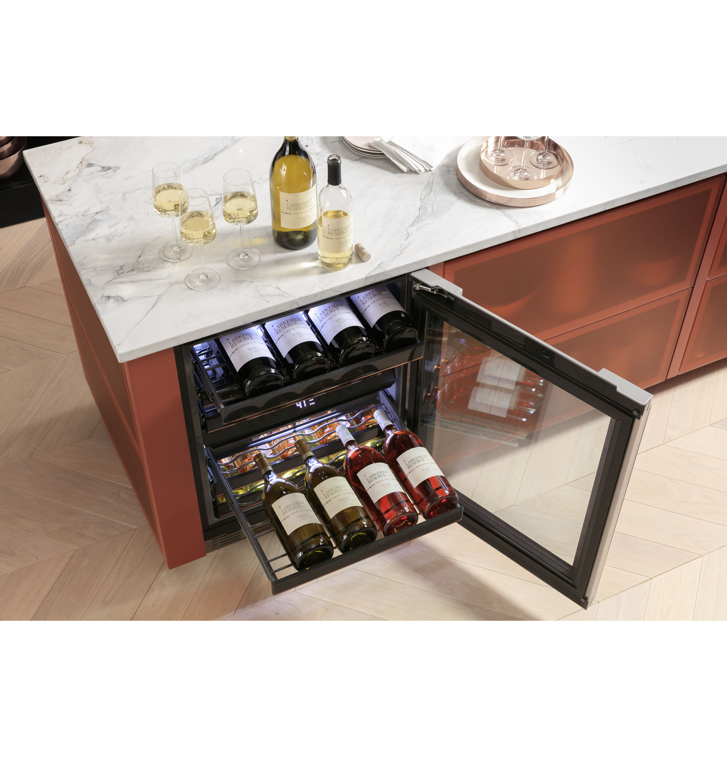 Wine Center in Platinum Glass CCR06DM2PS5