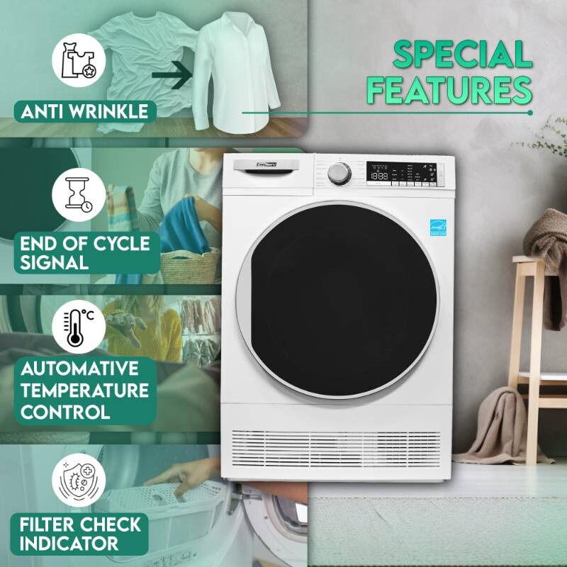 ConServ 4cf Dryer Condensing/Ventless Sanitize LED Display Rev. Door 220V EStar CD4040