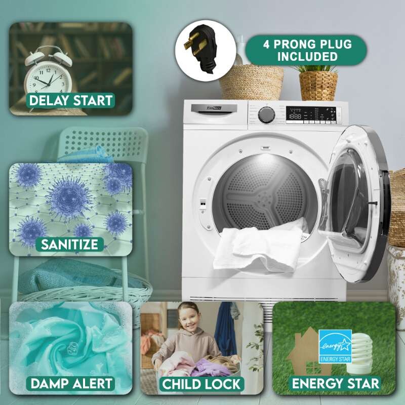 ConServ 4cf Dryer Condensing/Ventless Sanitize LED Display Rev. Door 220V EStar CD4040