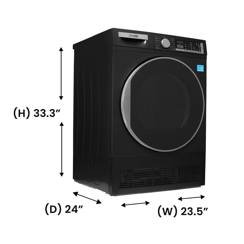 ConServ 4cf Dryer Condensing/Ventless Sanitize LED Display Rev. Door 220V EStar CD4040MATTEBLACK, product image 13 of 18