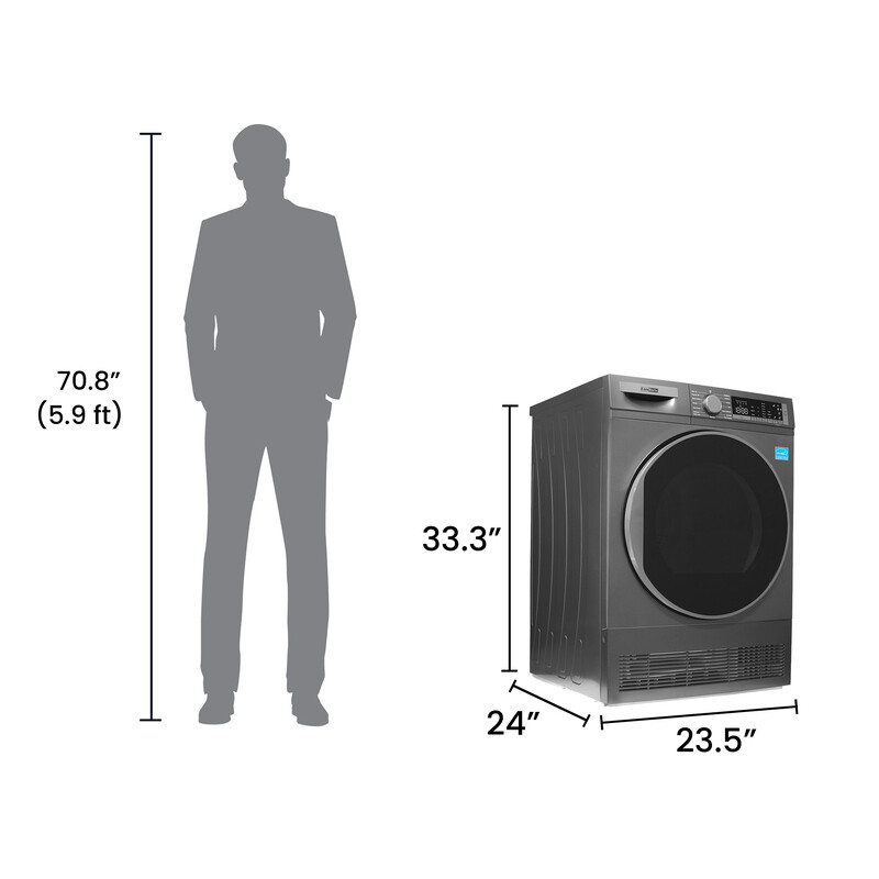 ConServ 4cf Dryer Condensing/Ventless Sanitize LED Display Rev. Door 220V EStar CD4040T, product image 14 of 22