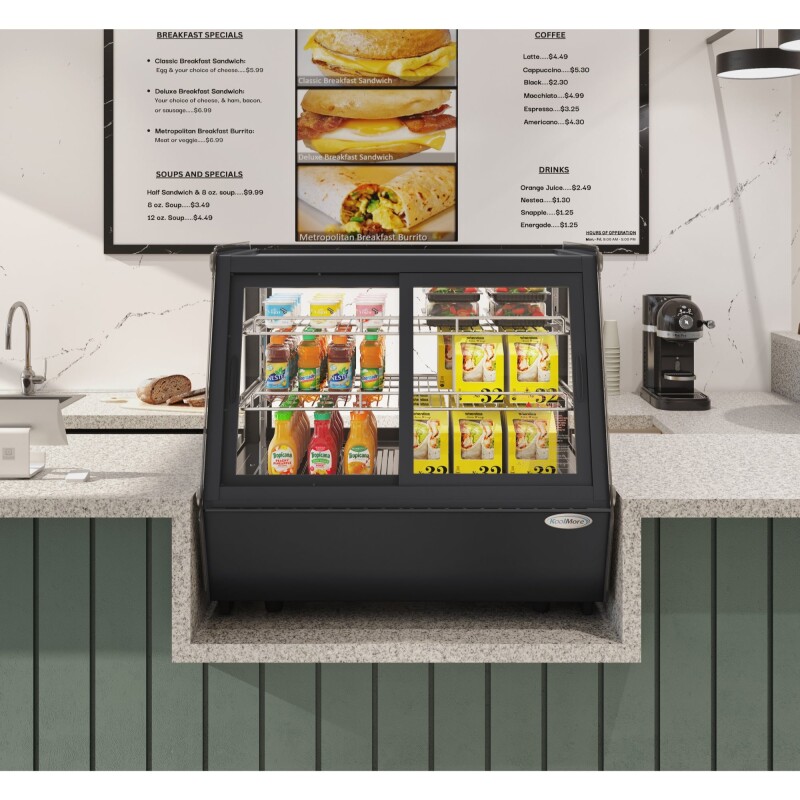 28 in. Self-Service Countertop Display Refrigerator in Black CDC125BK, product image 4 of 10