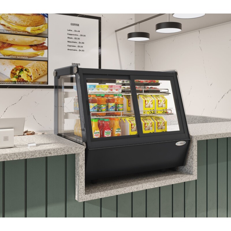 28 in. Self-Service Countertop Display Refrigerator in Black CDC125BK, product image 5 of 10