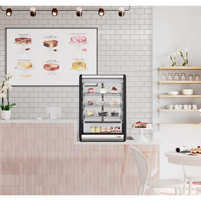 24 in. 4 Tier Commercial Countertop Bakery Display Refrigerator CDC49SS, product image 7 of 13