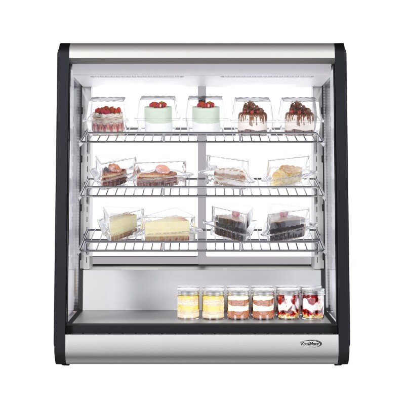 31 in. 4-Tier Commercial Countertop Display Refrigerator in Stainless-Steel CDC69SS