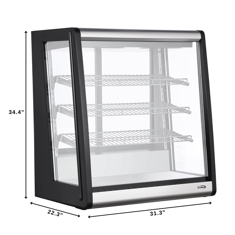31 in. 4-Tier Commercial Countertop Display Refrigerator in Stainless-Steel CDC69SS, product image 3 of 13