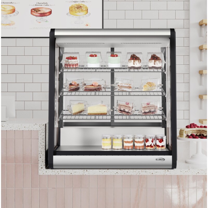 31 in. 4-Tier Commercial Countertop Display Refrigerator in Stainless-Steel CDC69SS, product image 5 of 13