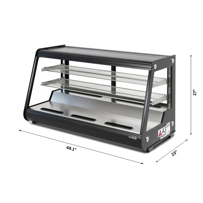 48 in. Countertop Bakery Display Refrigerator in Black, 7 cu. ft CDC7CBK