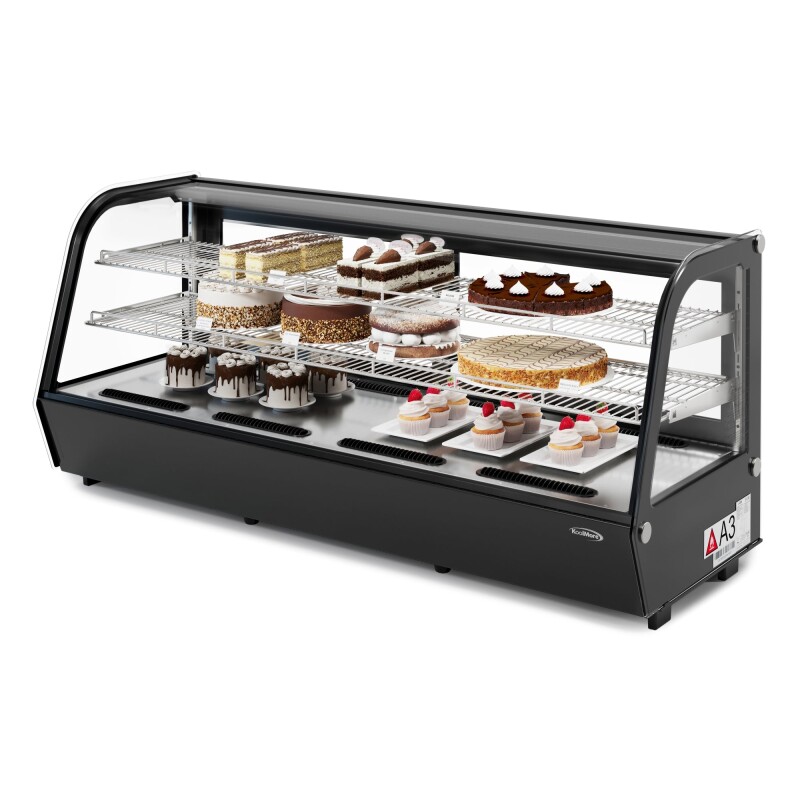 60 in. Countertop Bakery Display Refrigerator in Black, 8 cu. ft CDC8CBK