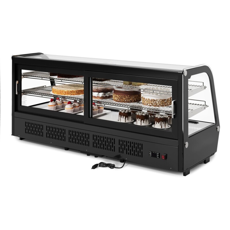 60 in. Countertop Bakery Display Refrigerator in Black, 8 cu. ft CDC8CBK