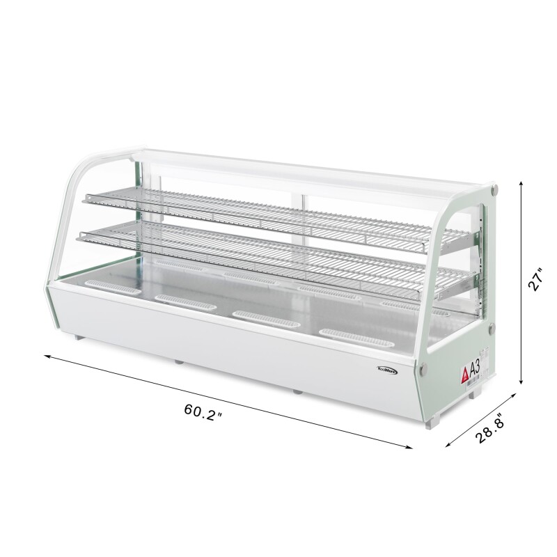 60 in. Countertop Bakery Display Refrigerator in White, 8 cu. ft CDC8CWH, product image 3 of 9