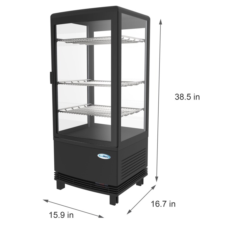 17 in. Black Countertop Display Refrigerator - 3 Cu Ft CDCU3CBK, product image 5 of 8