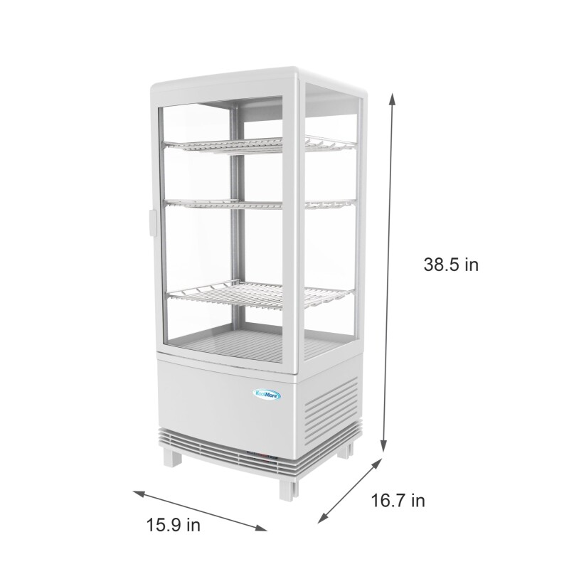 17 in. White Countertop Display Refrigerator - 3 Cu Ft CDCU3CWH, product image 7 of 11